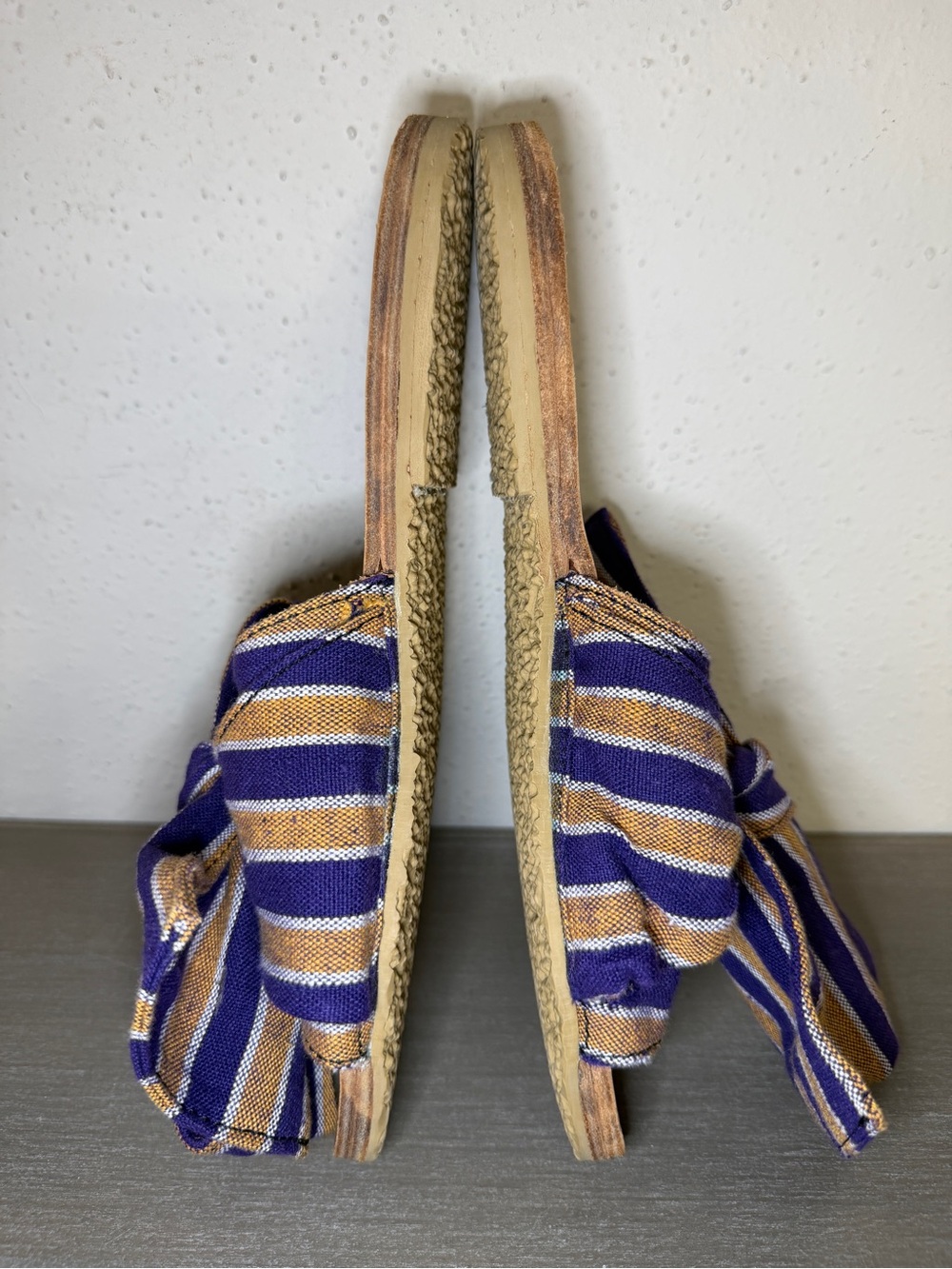 Brother Vellies Burkina Striped Sandals Blue Orange Leather Women’s Sz 8 M - Picture 5 of 8